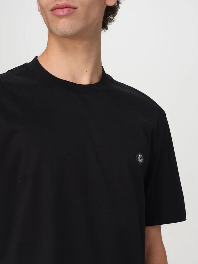 Hugo Boss Katoenen T-shirt met Front Logo Patch Black Heren - Foto 9