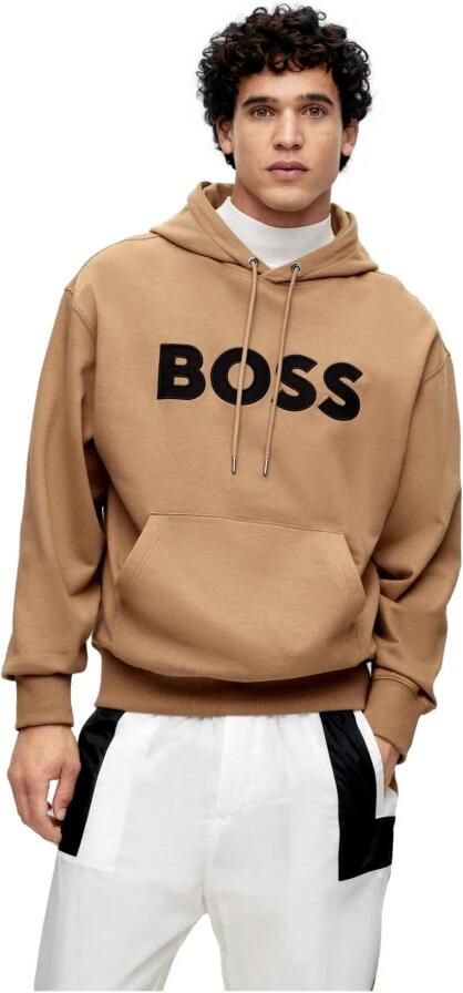 Hugo Boss Bruin Karamel Katoen Oversized Trui Brown Heren - Foto 5