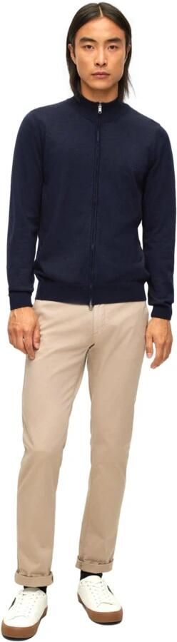 Boss Vest gemaakt van nieuwe wol met ritssluiting Blauw Heren - Foto 15