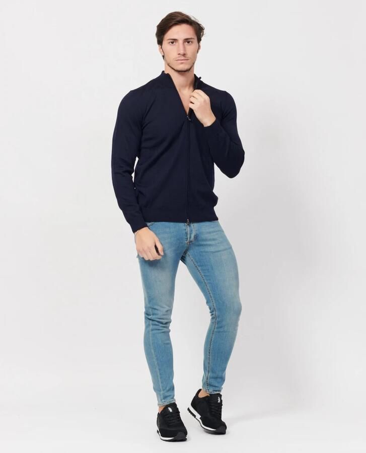 Boss Vest gemaakt van nieuwe wol met ritssluiting Blauw Heren