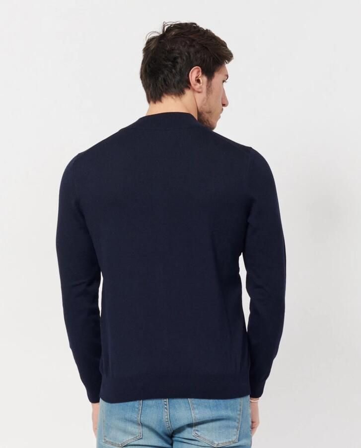 Boss Vest gemaakt van nieuwe wol met ritssluiting Blauw Heren - Foto 4