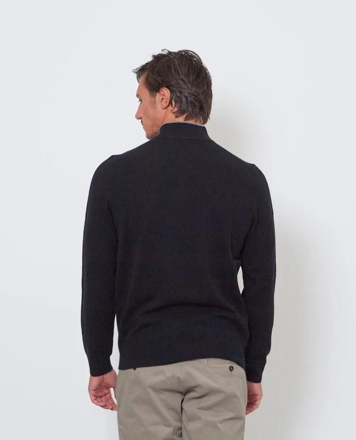 Hugo Boss Zwarte Cardigan met Lange Mouwen Rits en Geborduurd Logo Black Heren - Foto 2