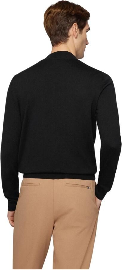 Boss Regular Fit Cardigan made of new wool Zwart Heren - Foto 4