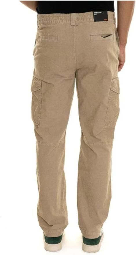 Boss Orange Regular fit cargobroek met deelnaden model 'Sista'