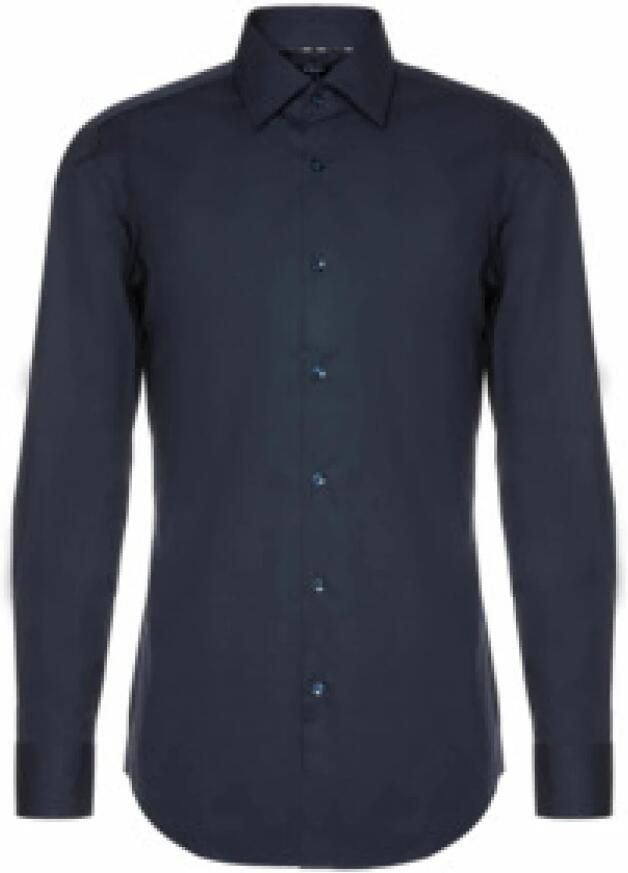 Hugo Boss Heren Zwart Overhemdjurk Slim Fit Donkerblauw Blue Heren - Foto 12