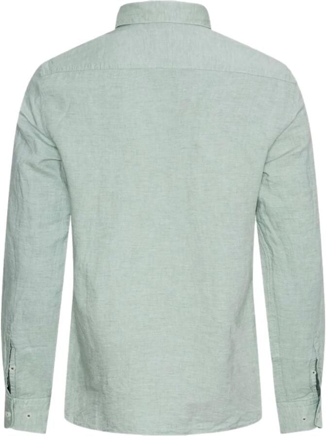 Hugo Boss Casual Linnen en Katoenen Overhemd Groen Salie Green Heren - Foto 5