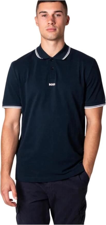 Hugo Boss Blauwe Polo Pchup Fijne Piquè Logo Blue Heren - Foto 2