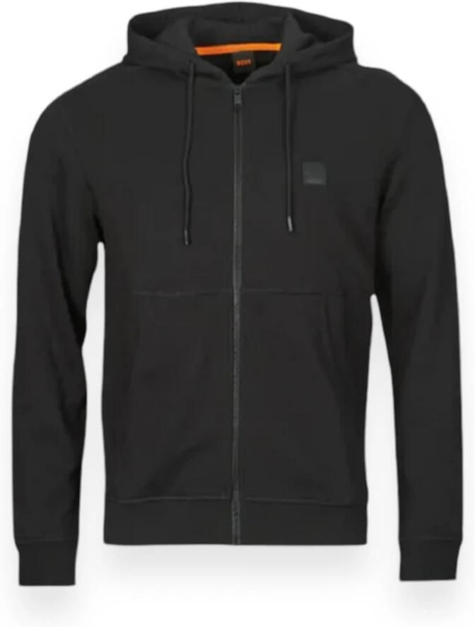 Boss Zwarte katoenen hoodie met volledige ritssluiting Black Heren - Foto 3