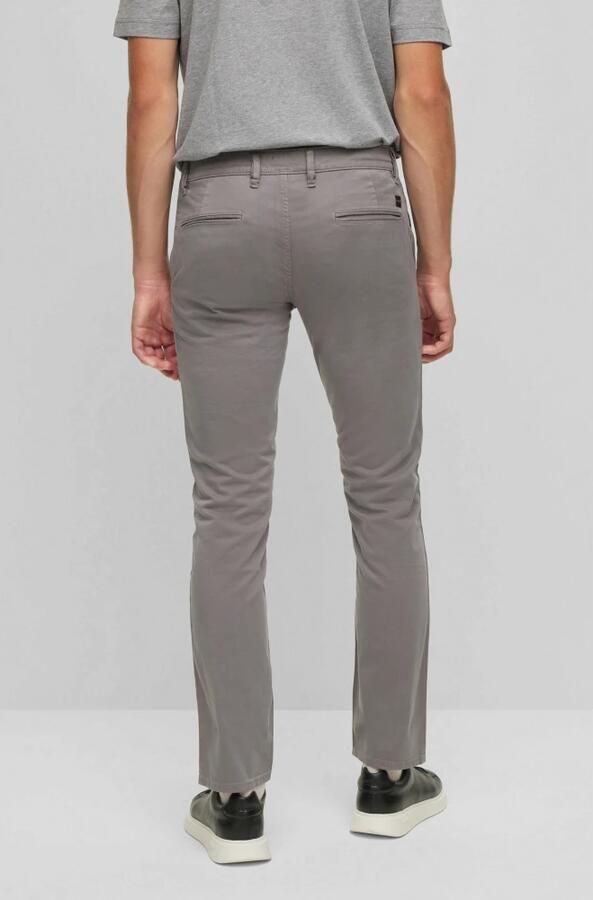 Hugo Boss Slim Fit Grijze Chino Broek Gray Heren - Foto 7