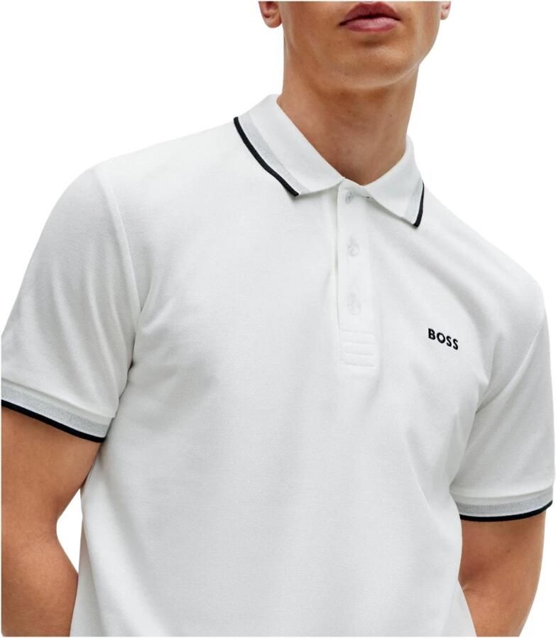 BOSS Green Regular fit poloshirt met labelstitching model 'Paddy' - Foto 7