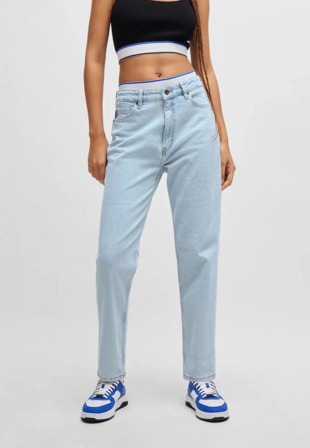 OTTO HUGO Blue Mom jeans Noe Straight fit jeans met hoge taille