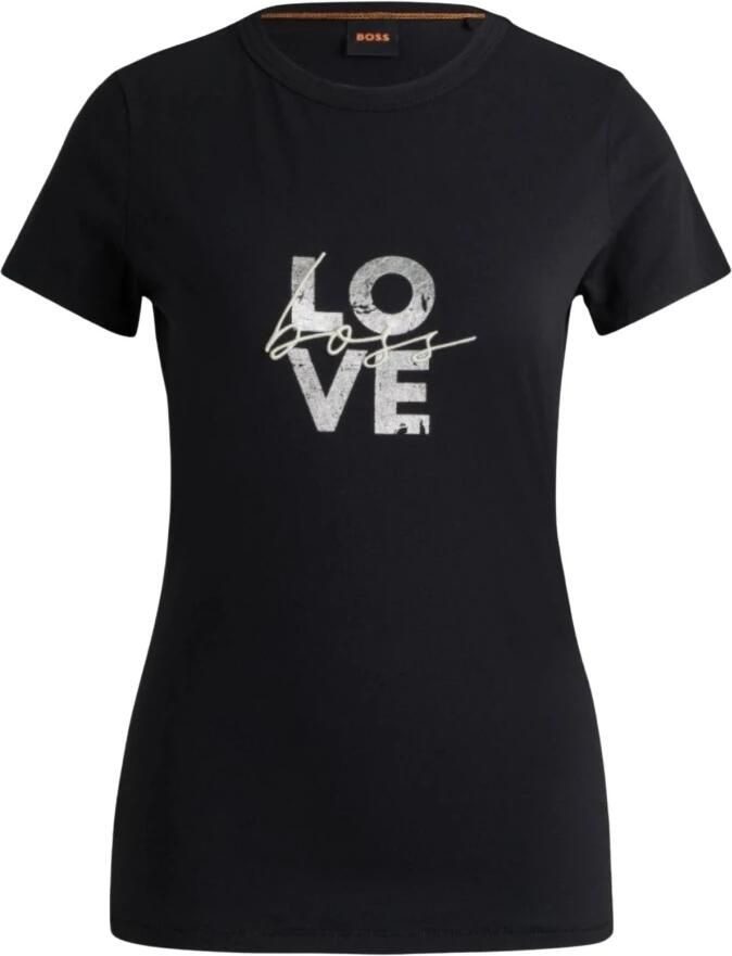 Boss Orange T-shirt met labelstitching model 'ELOGO' - Foto 3