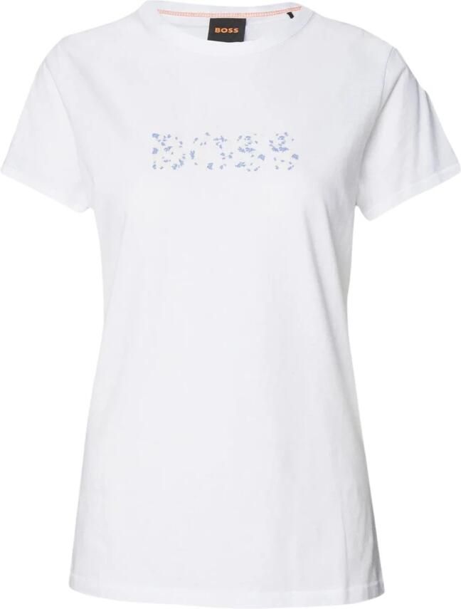 Boss Orange T-shirt C_Elogo_print6 met boss-logo-opdruk met mille fleur-print - Foto 3