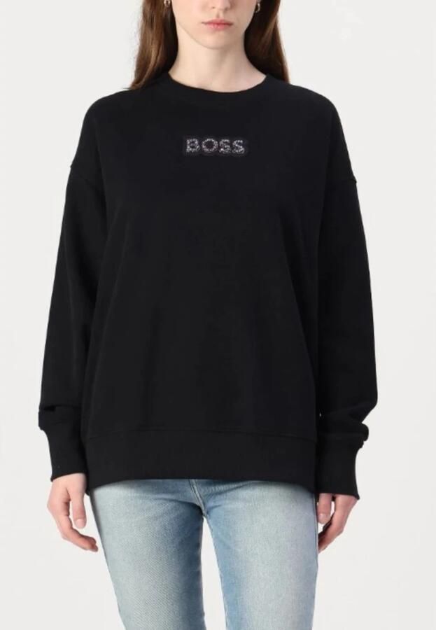 Hugo Boss Dames Stone Badge Sweater Black Dames - Foto 2