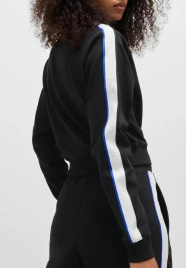 Hugo Blue Sweatjack met opstaande kraag model 'Doma' - Foto 2