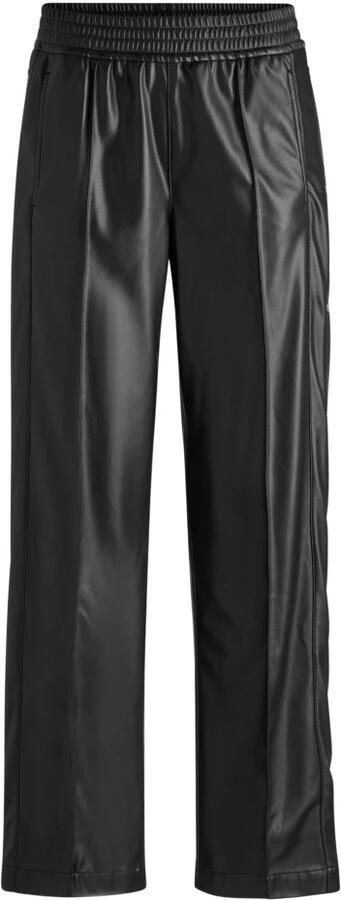 Hugo Blue Straight leg broek in leerlook model 'Hileda' - Foto 4