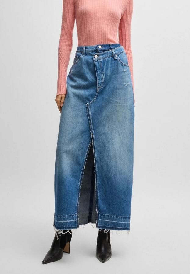 Boss Orange A-lijn Rok in Trendy Stijl Blue Dames