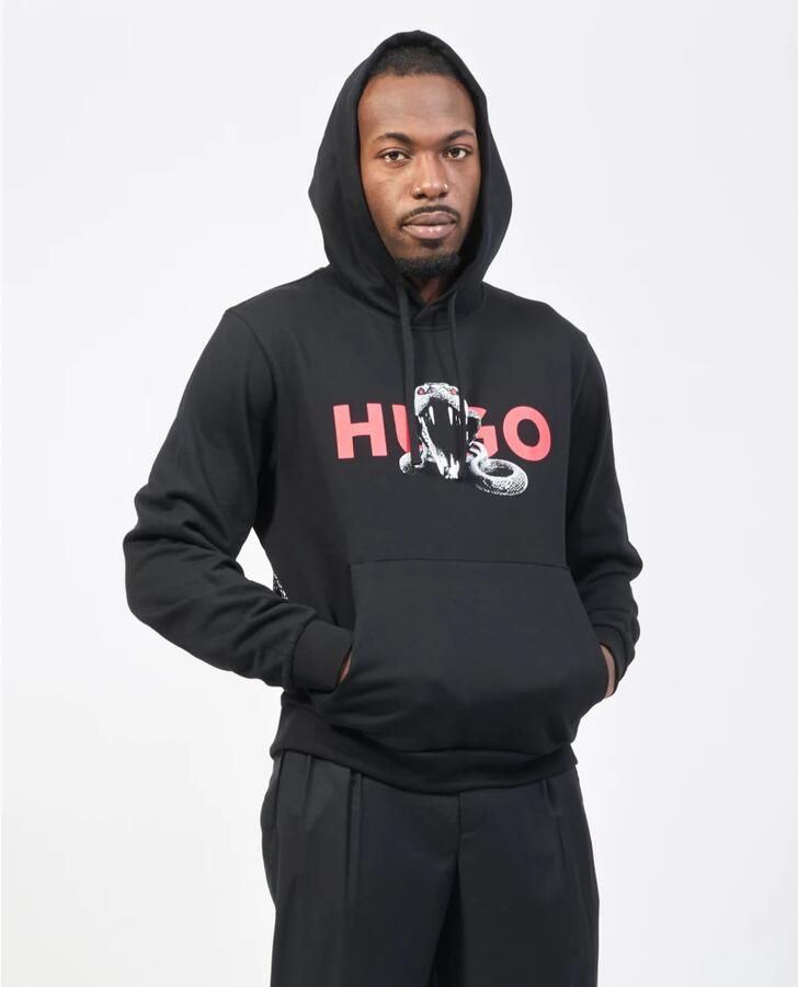 Hugo Boss Dierenprint Hoodie Sweater Black Heren - Foto 2
