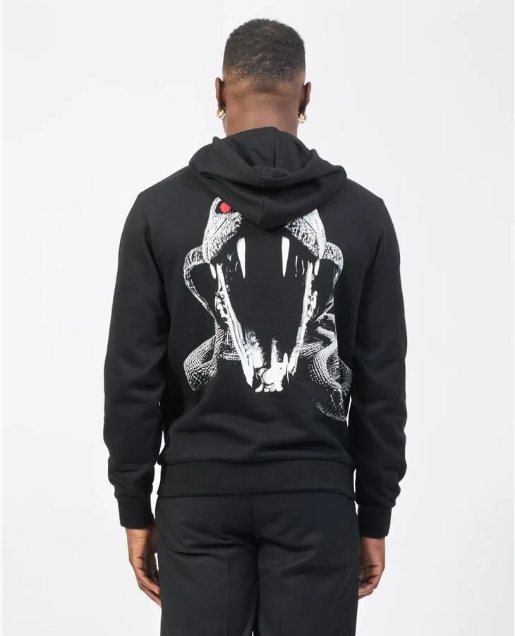 Hugo Boss Dierenprint Hoodie Sweater Black Heren