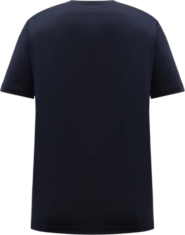 Hugo Boss Blauw Gekamd Katoenen T-shirt Ronde Hals Blue Heren - Foto 11