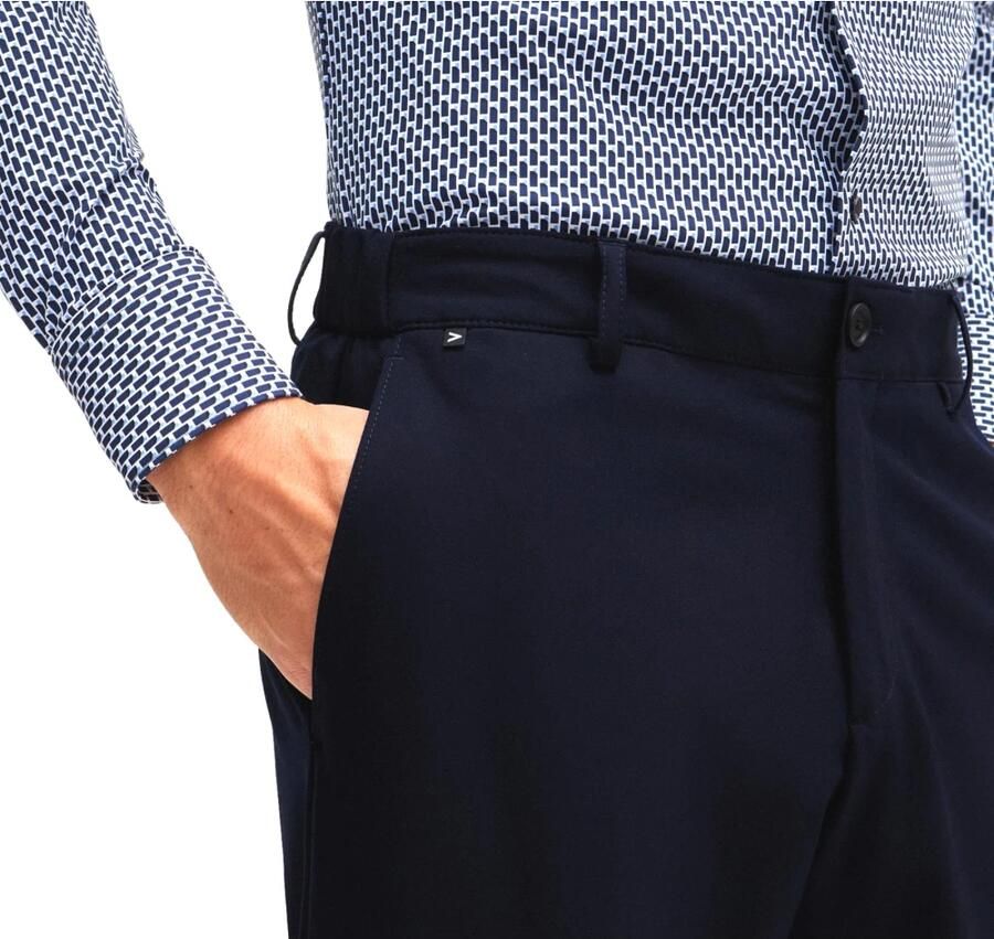 Hugo Boss Donkerblauwe Slim Fit Stretchbroek Blue Heren