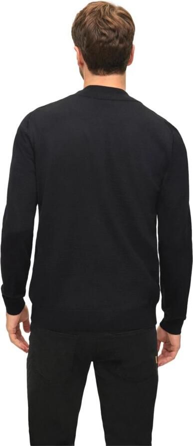 Hugo Boss Zwarte Cardigan met Lange Mouwen Rits en Geborduurd Logo Black Heren - Foto 19