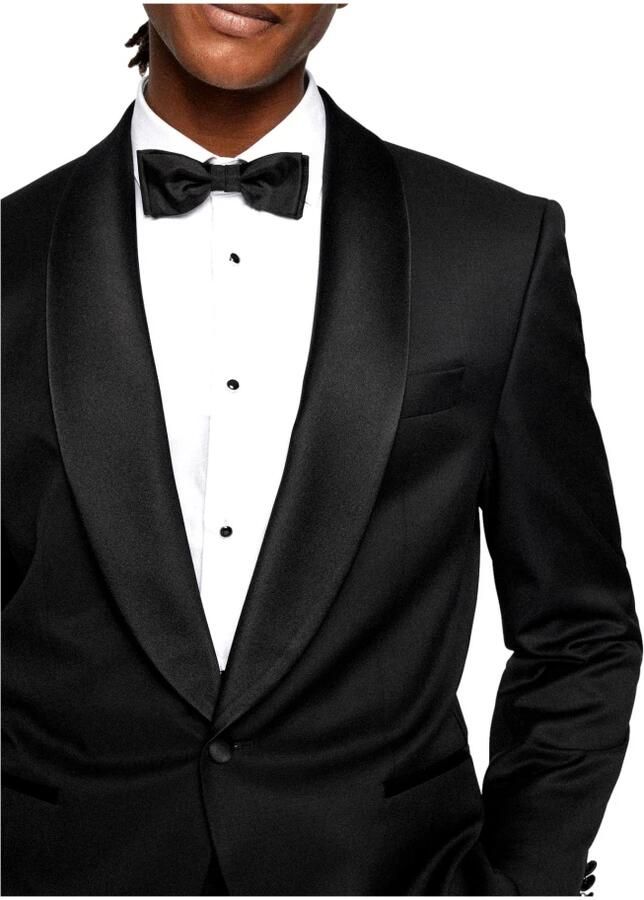 Boss Slim fit 1-knoops colbert van scheerwol