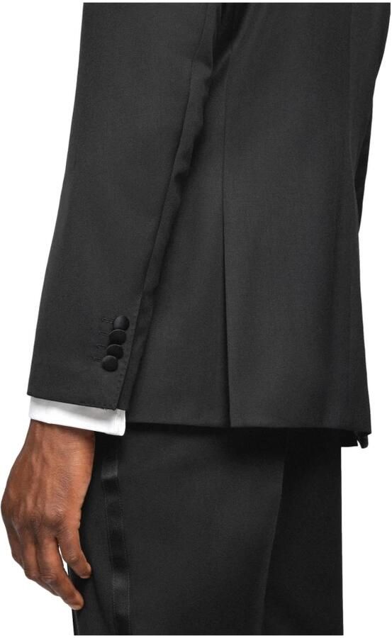 Boss Slim fit 1-knoops colbert van scheerwol - Foto 2