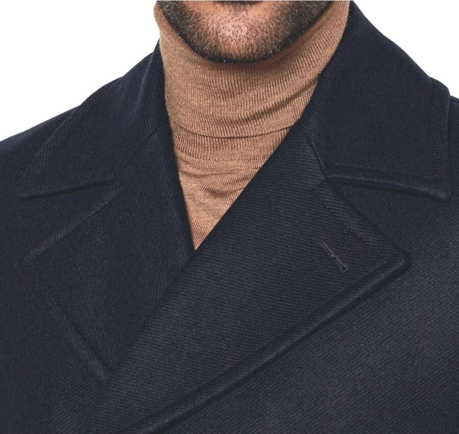 Hugo Boss Dubbelborstige heren peacoat blauw Blue Heren