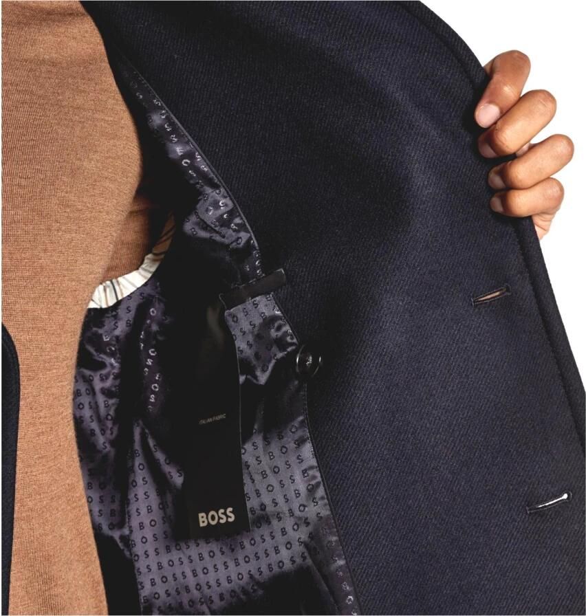 Hugo Boss Dubbelborstige heren peacoat blauw Blue Heren - Foto 3
