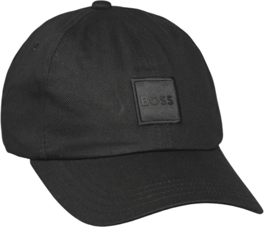 Hugo Boss Zwarte Katoenen Zonneklep Hoed Collectie Black Heren