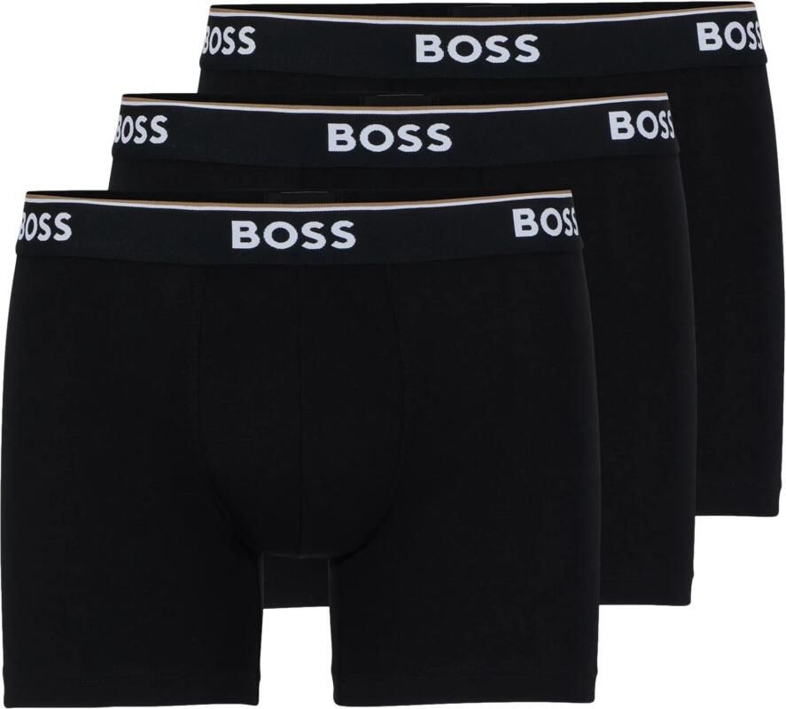 BOSS Lange boxershort BRIEF 3 PACK met in kleur bijpassende weefband (3 stuks) - Foto 12