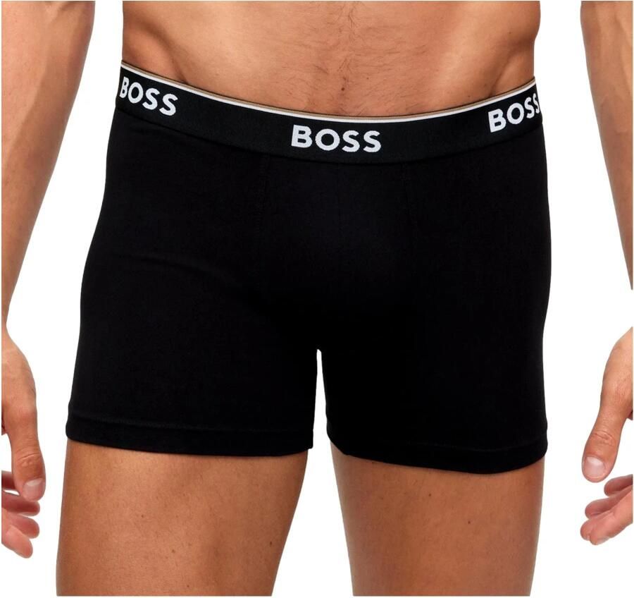 BOSS Lange boxershort BRIEF 3 PACK met in kleur bijpassende weefband (3 stuks) - Foto 10