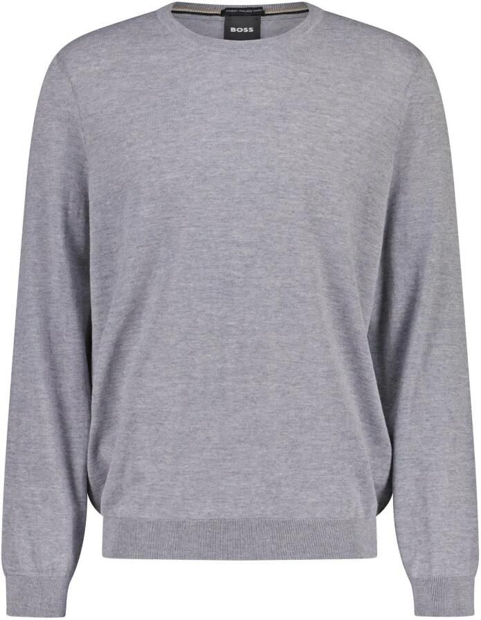 Hugo Boss Elastische Wollen Pullover Slim-Fit Modern Gray Heren - Foto 5