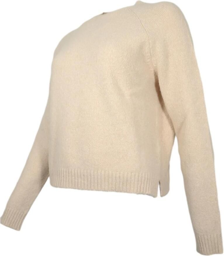 Hugo Boss Elegant Crewneck Sweater Febisan Ivory White Dames
