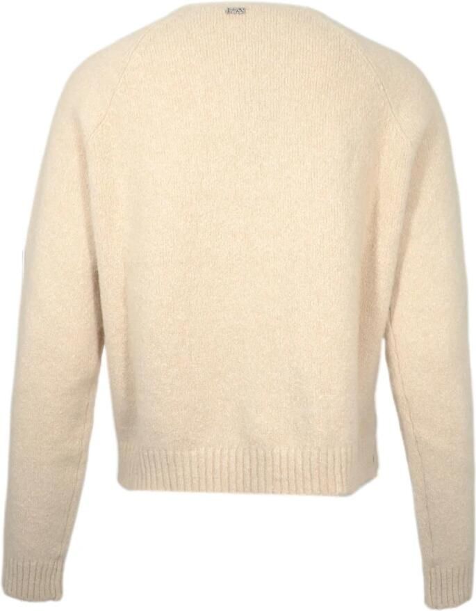 Hugo Boss Elegant Crewneck Sweater Febisan Ivory White Dames - Foto 2