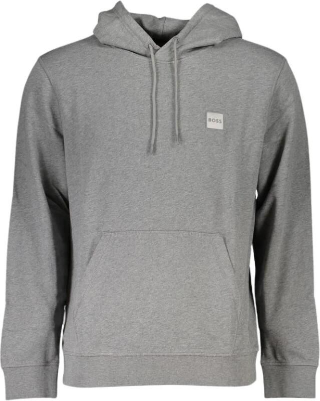 Boss Orange Hoodie met labeldetail en kangoeroezak model 'WETALK'