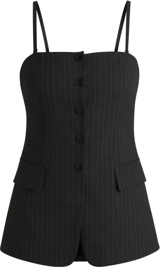 Hugo Boss Elegante Blazer-Style Vest met Strepen Black Dames