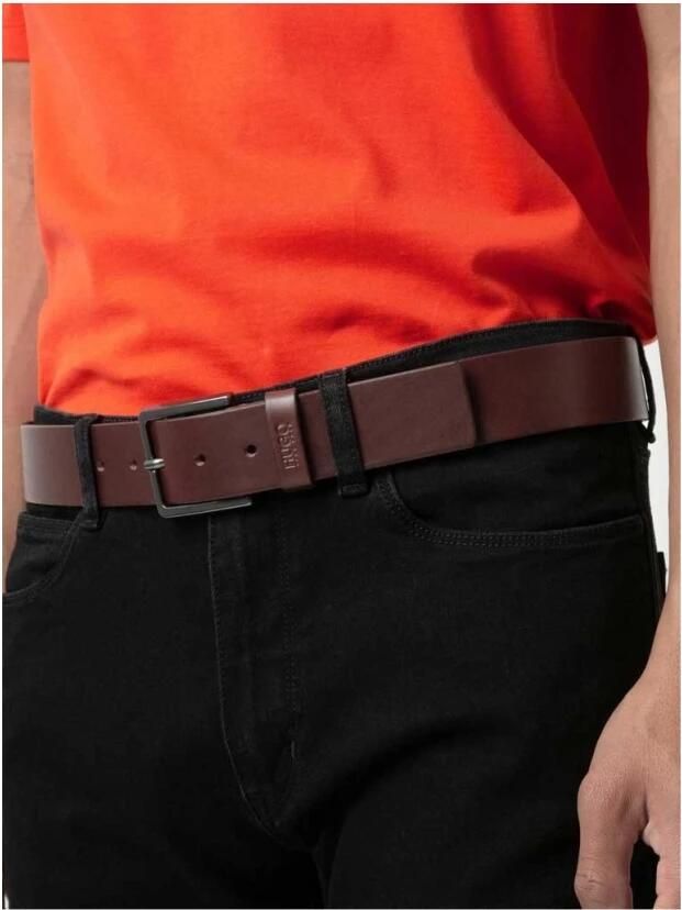 Boss Leren riem CARMELLO van gelooid leer met hugo logo-em ing op metalen sluiting - Foto 10