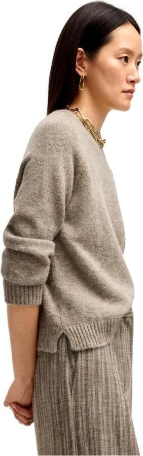 Hugo Boss Elegante Trui met Ronde Hals Lichtgrijs Gray Dames - Foto 3