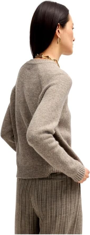 Hugo Boss Elegante Trui met Ronde Hals Lichtgrijs Gray Dames - Foto 2