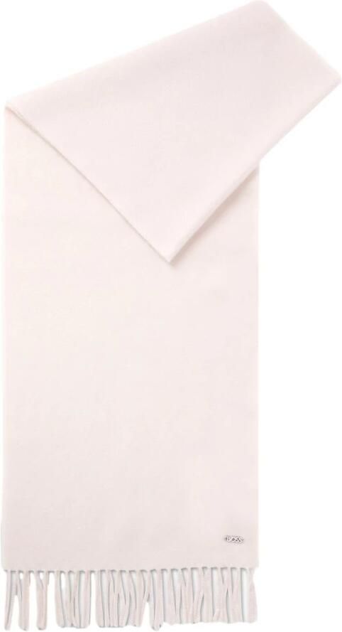 Hugo Boss Elegante Twill Wollen Sjaal met Franjes Pink Dames - Foto 4