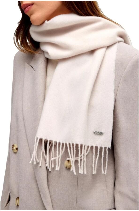 Hugo Boss Elegante Twill Wollen Sjaal met Franjes Pink Dames - Foto 2