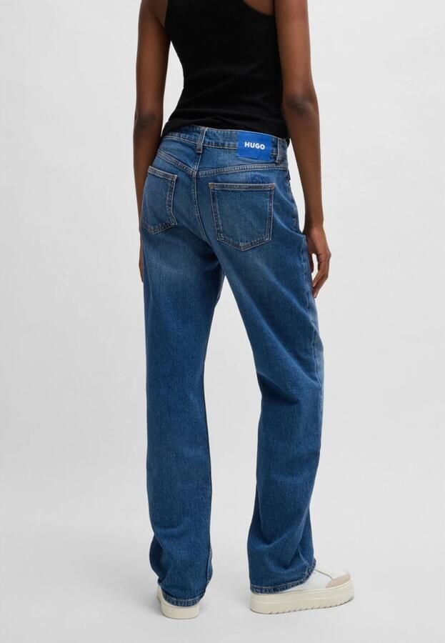 HUGO Blue Straight jeans Elyah Straight fit jeans met hoge taille lange lengte 36 - Foto 6