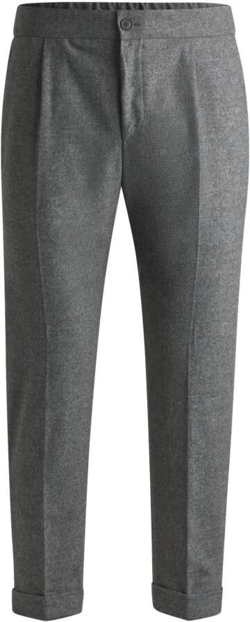 Hugo Boss Flanellen Taps Toelopende Herenbroek Grijs Gray Heren - Foto 6