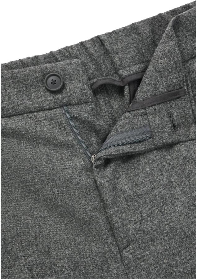 Hugo Boss Flanellen Taps Toelopende Herenbroek Grijs Gray Heren