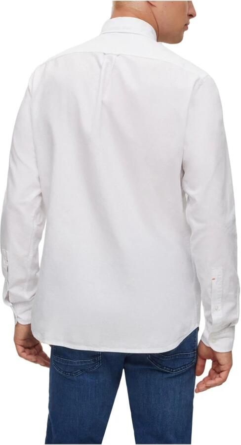 Boss Orange Regular fit vrijetijdsoverhemd met button-downkraag model 'Rickert - Foto 6