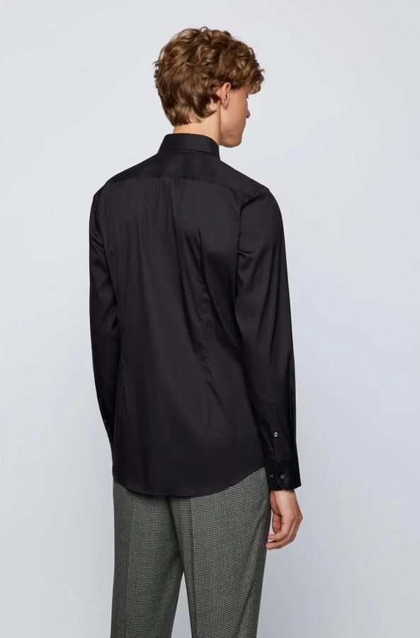 Hugo Boss Zwarte overhemdjurk ML 5 H-Hank 39 Black Heren - Foto 7
