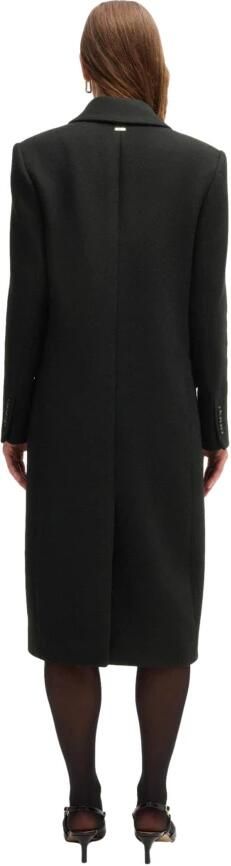 Hugo Boss Formele Lange Wollen Jas in Zwart Black Dames - Foto 5