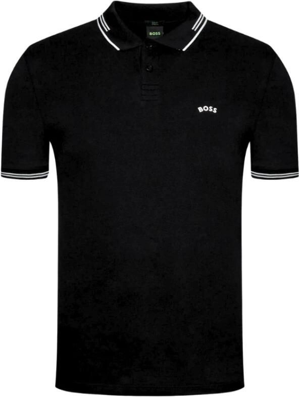BOSS Green Slim fit poloshirt met contraststrepen model 'Paul Curved' - Foto 6